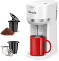 Mini Single Serve Coffee Maker 6 to 12 oz White - Fast 120s Brew