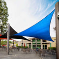 16 ft x 16 ft Blue Triangle Sun Shade Sail - Heavy Duty UV Blockage