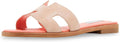 Steve Madden womens Hadyn Leather Flat Sandal - Laser-Cut Chic