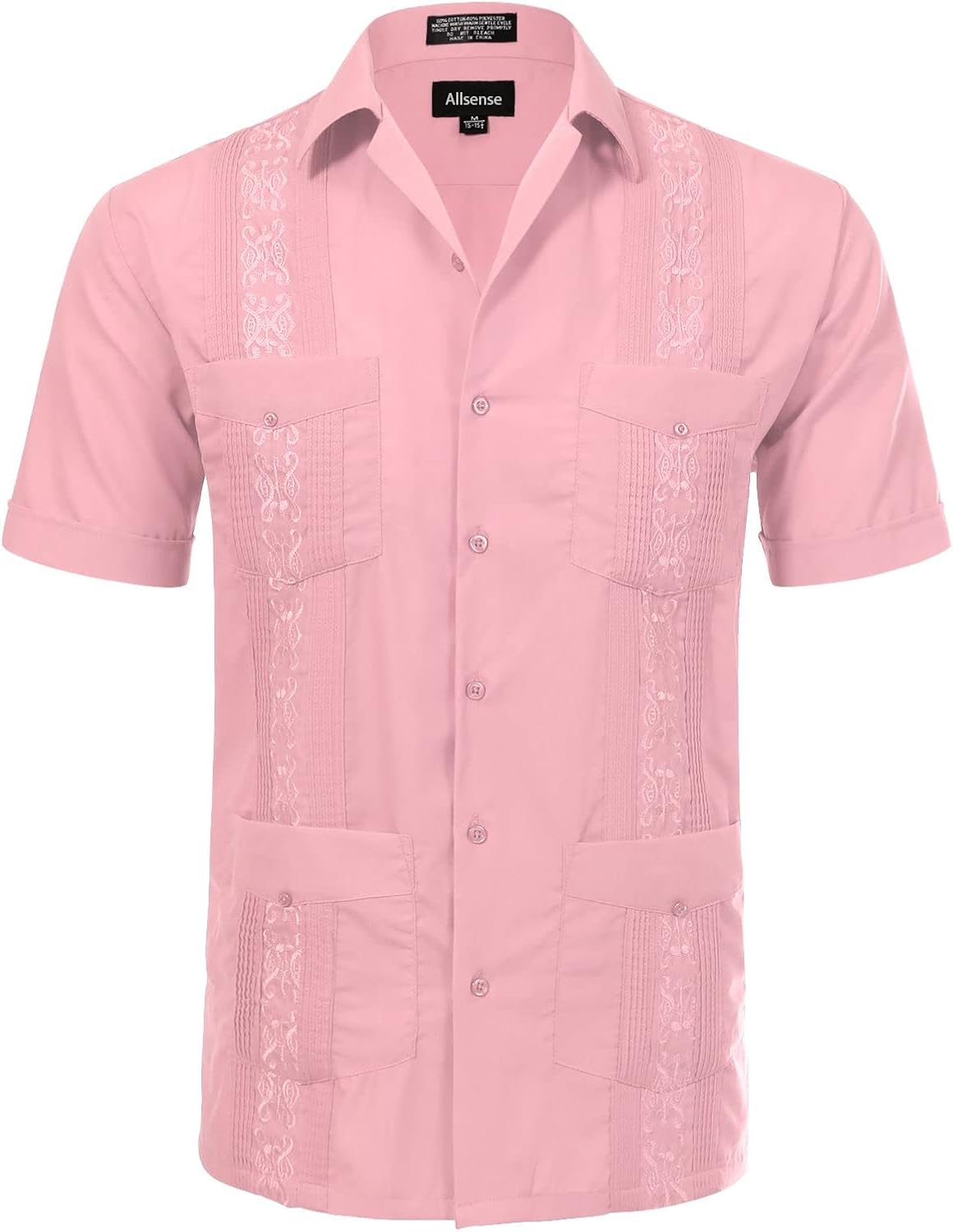 Allsense Men's Short-Sleeve Button-Down Guayabera Shirt Review