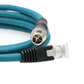 M12 Cat7e Ethernet Shielded Cable 8P X-Code Male to RJ45 - Industrial