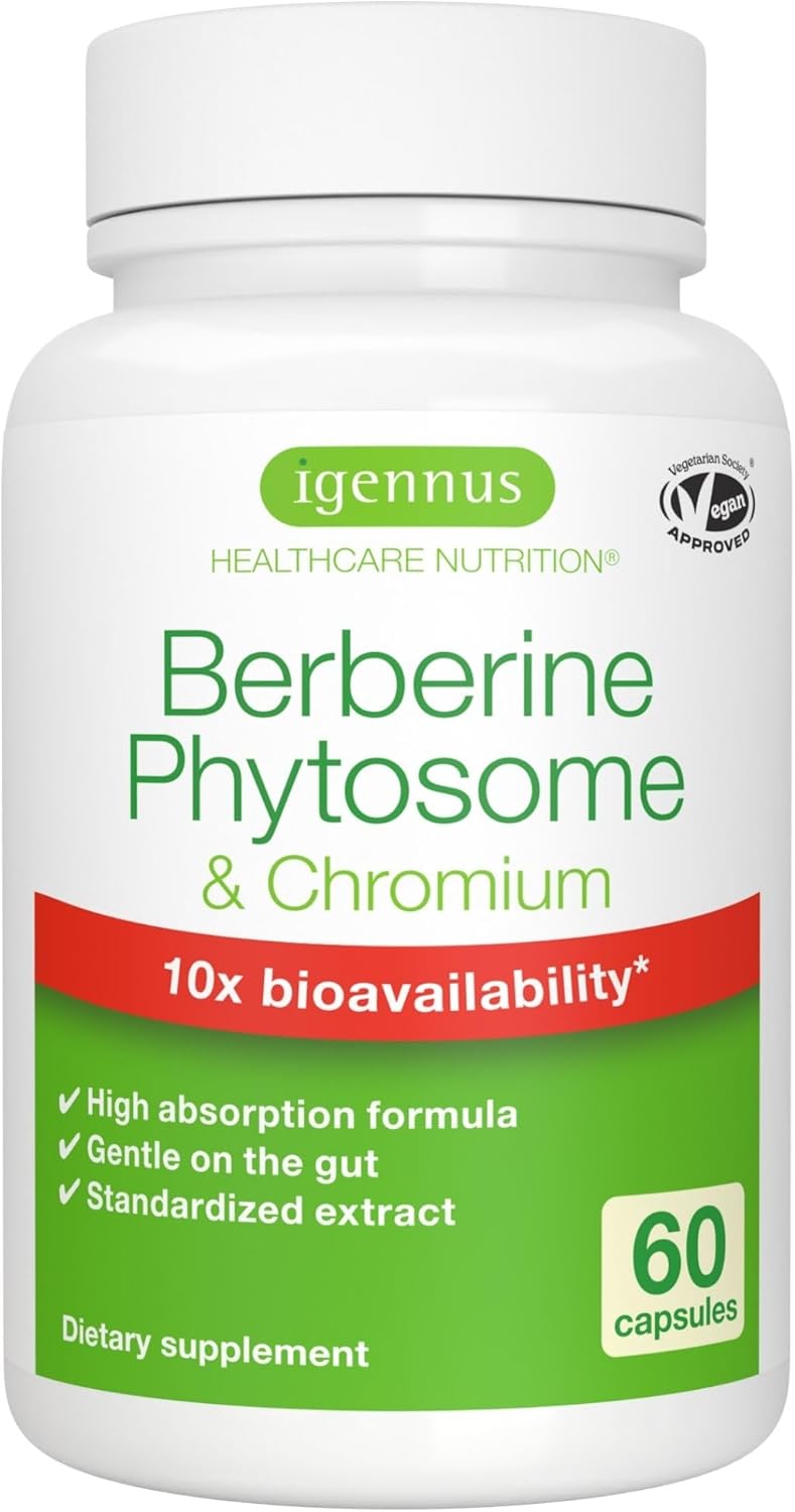 Dual Action Berberine Phytosome 550mg for Blood Glucose Control