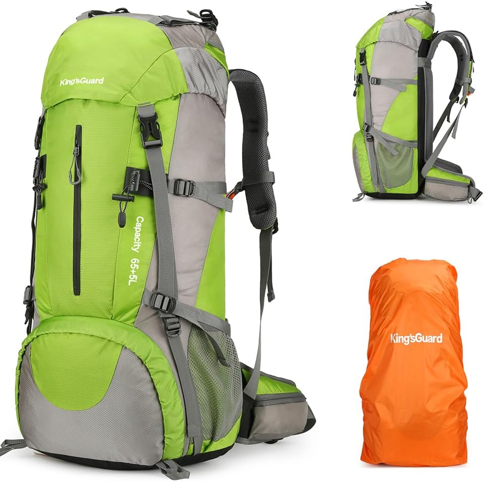 70L Hiking Backpack with Rain Cover for Outdoor Adventures