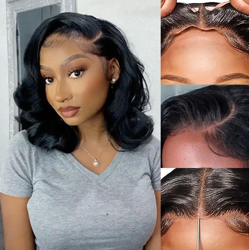 Wear and Go Glueless Bob Wig - Body Wave Lace Front Human Hair