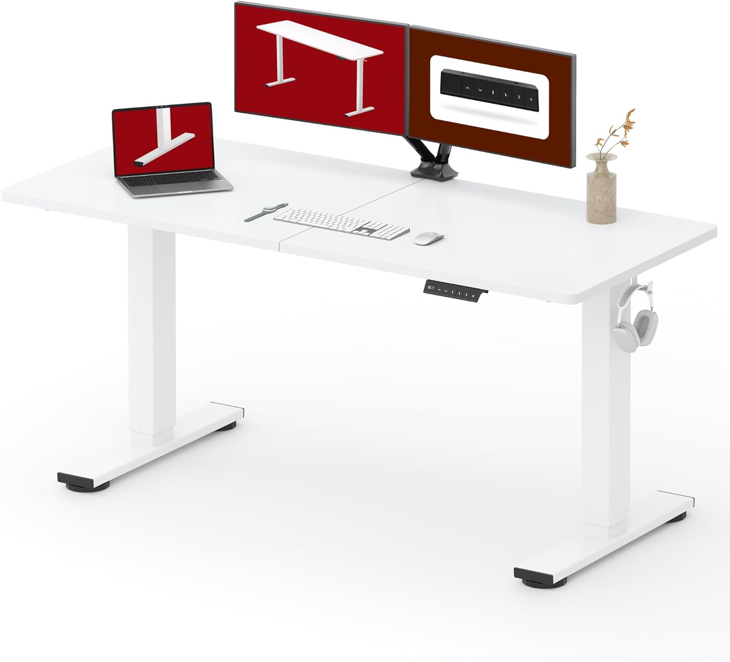 SANODESK Electric Height Adjustable Standing Desk for Home Office