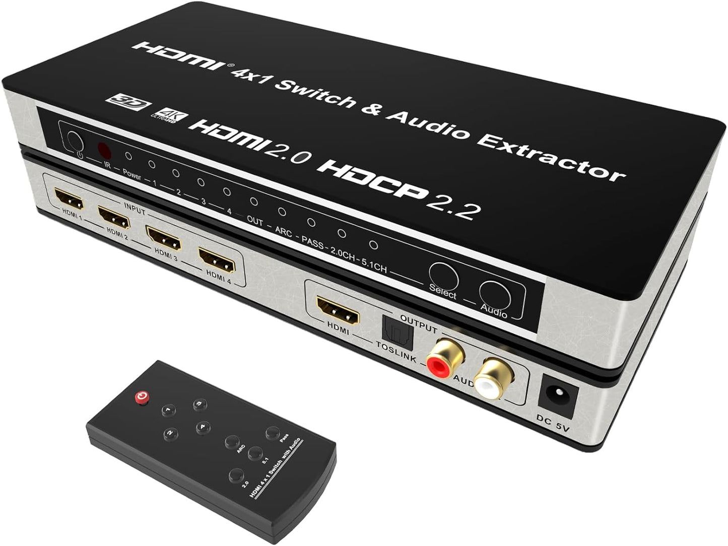 KAGO HDMI Audio Extractor Splitter for Home Theater 4K 60Hz