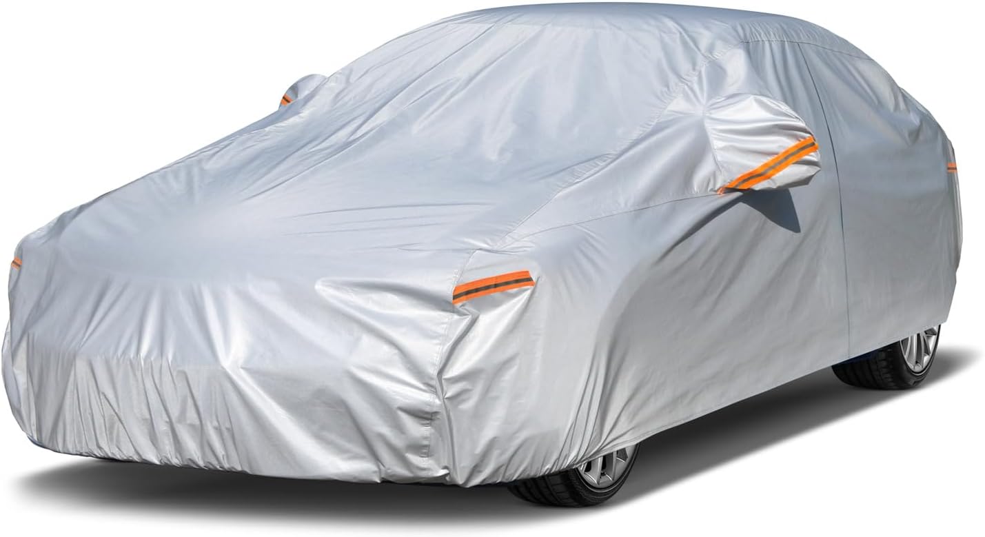 Kayme 6 Layers Car Cover for All Weather Protection and Fit