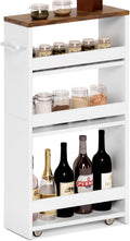 MARTY Rolling Storage Cart 4-Tier Slim Kitchen Cart - Narrow Space