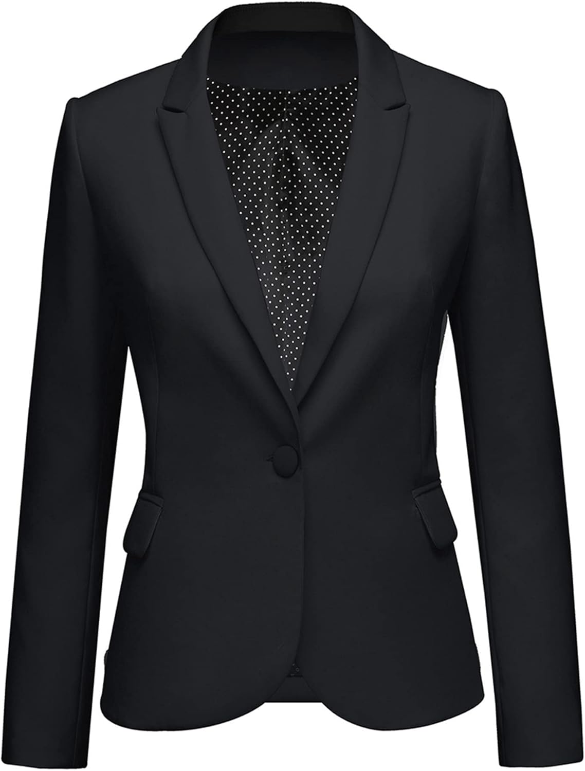 Stylish Notched Lapel Blazer Jacket for Women Office Wear
