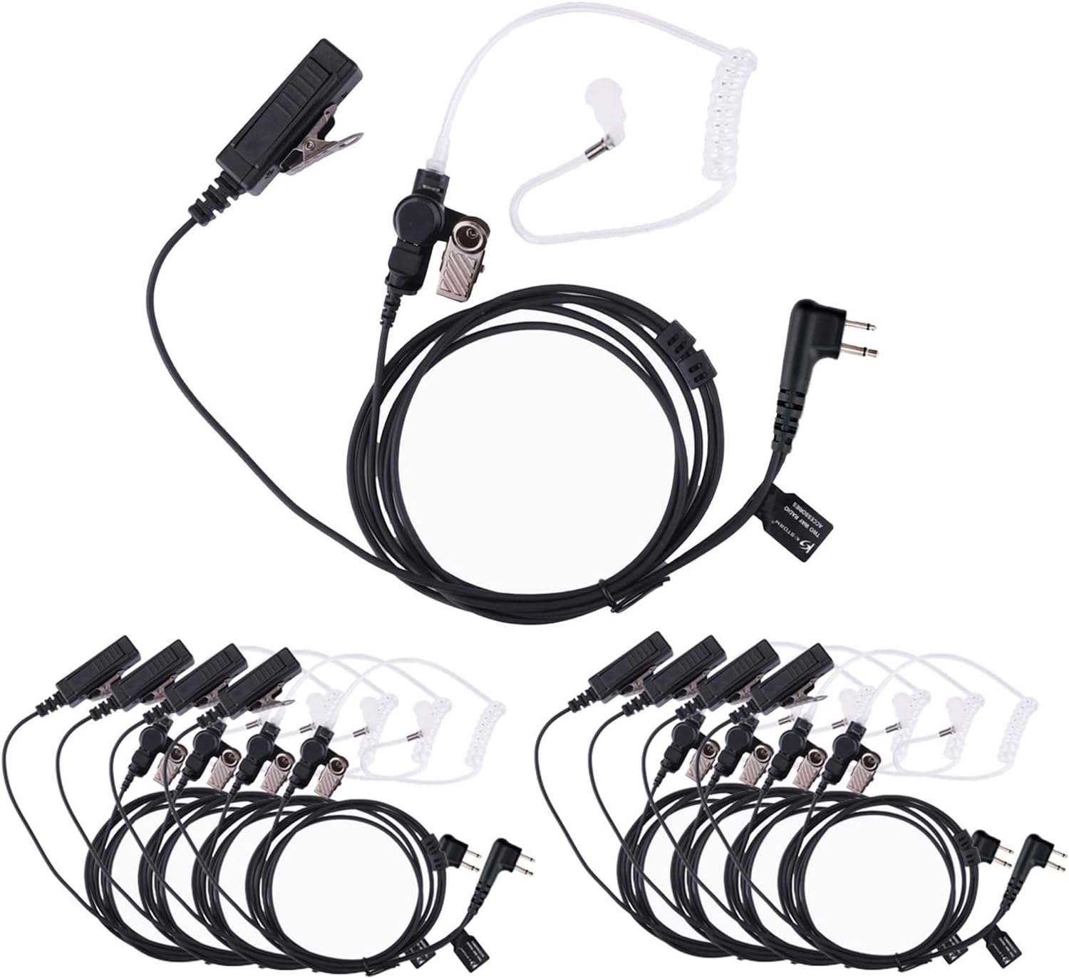Covert Acoustic Tube Walkie Talkie Earpiece for CP200d Radios
