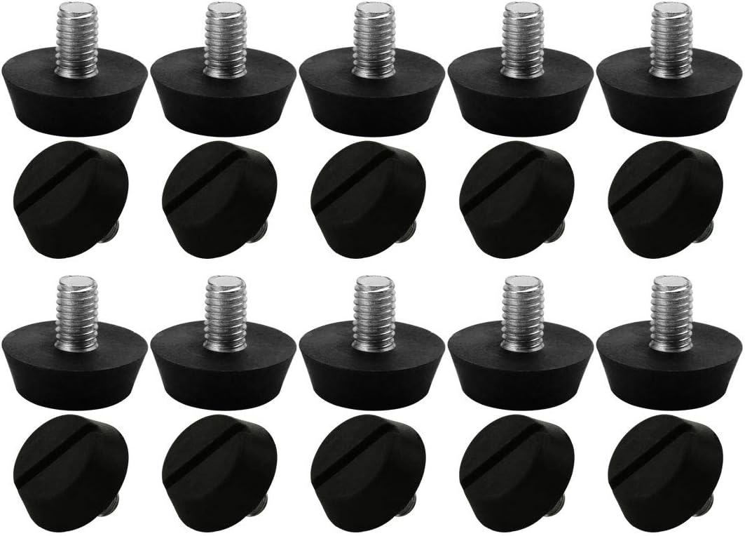20 Pack M6 Furniture Glide Leveling Feet - Floor Protection