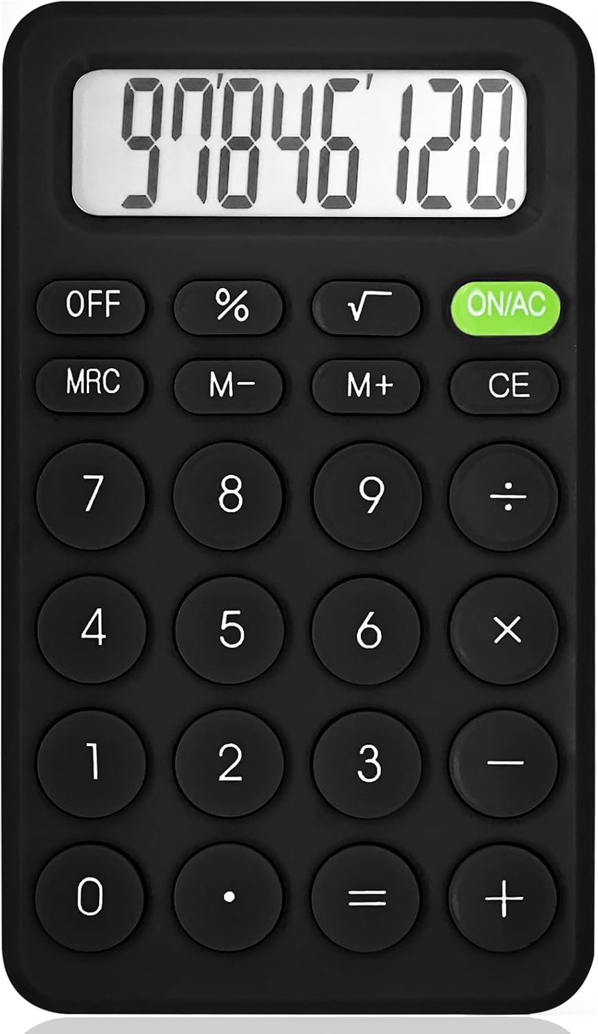 TuviKai Small Handheld Calculator - Sensitive Buttons, 8-Digit LCD
