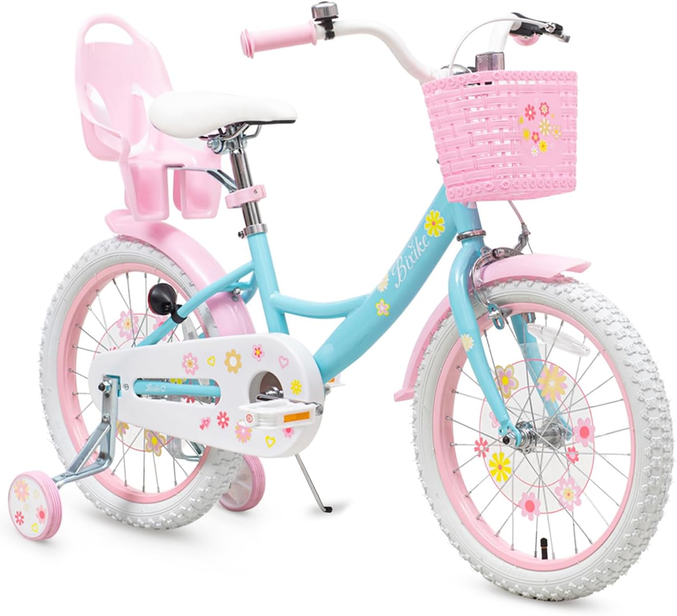Girls Bike with Basket for Toddlers and Kids Aged 3-14 Years