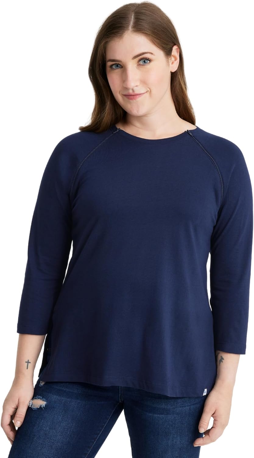 Care+Wear Womens Long-Sleeve Chest Port Access Shirt