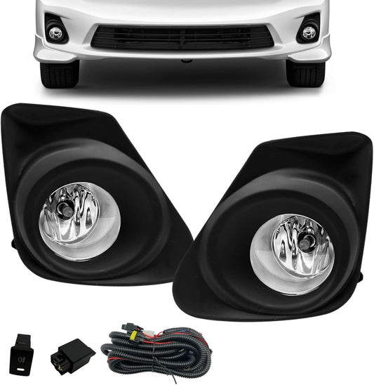 Fog Lights for 2011 2012 2013 Corolla - Clear Lens & Wiring Kit