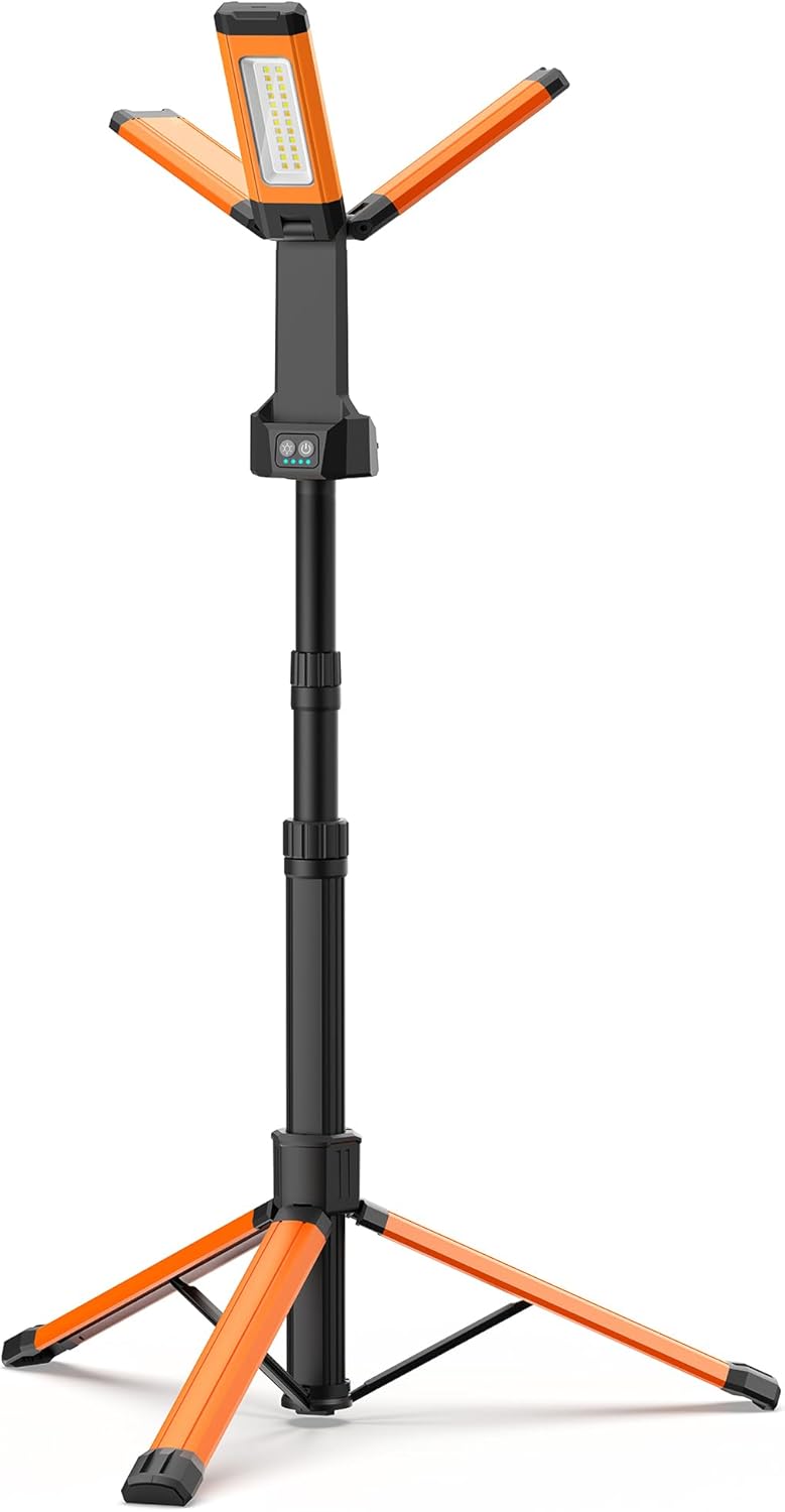 Rechargeable LED Work Light with Stand for Outdoor Use