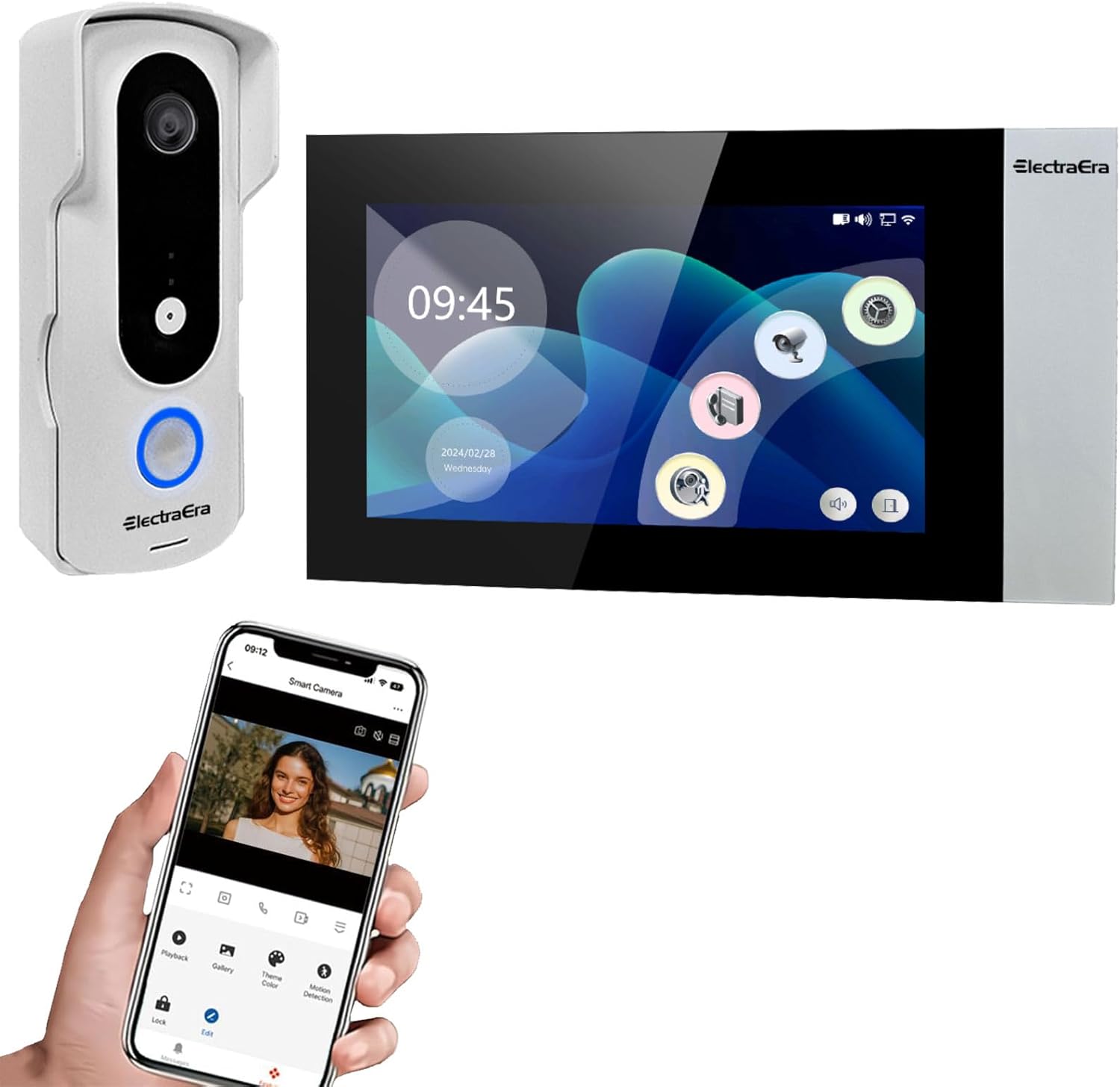 7 Touch Screen Video Intercom System - Unlock & Monitor with WiFi