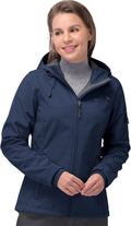 33,000ft Women's Softshell Jacket - Fleece Lined Hooded Warm Coat