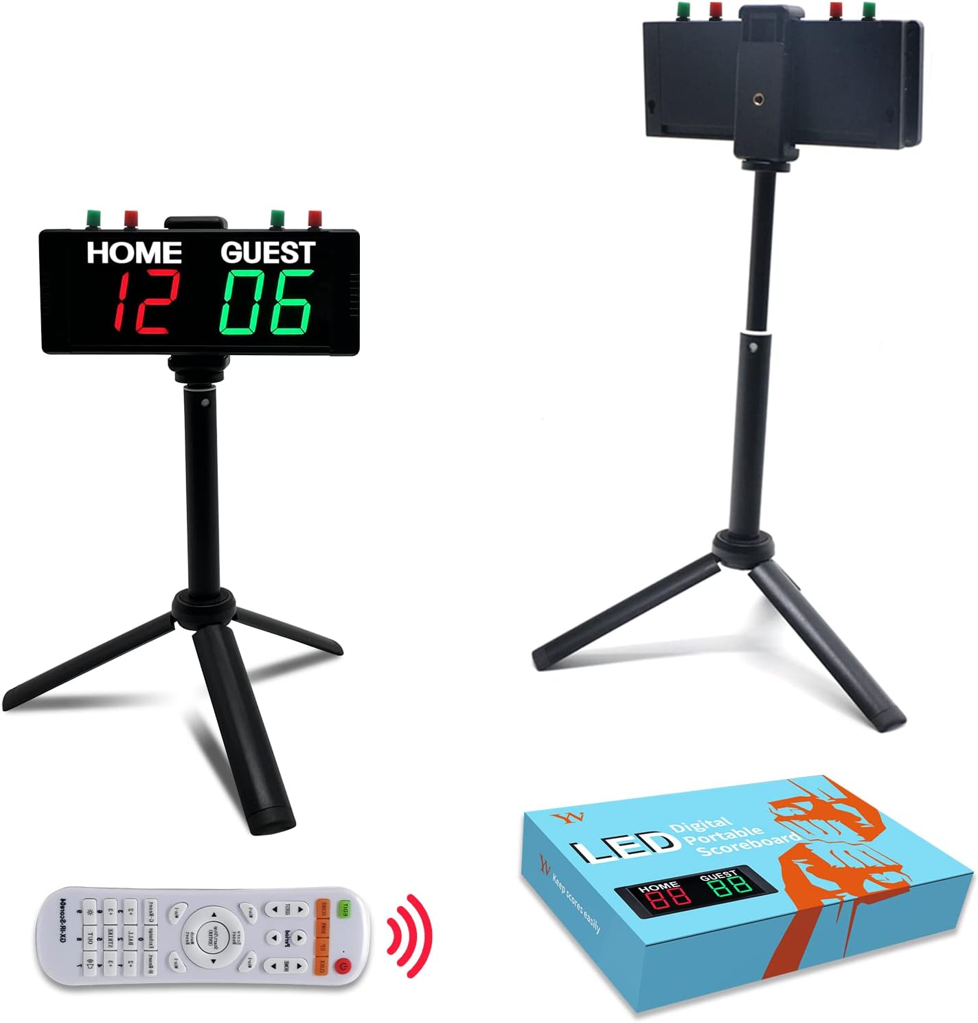 YZ Battery Powered Scoreboard Clock Timer for Outdoor Games
