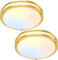 16in 50W LED Flush Mount Ceiling Light 2-Pack - Bright, Dimmable 5CCT