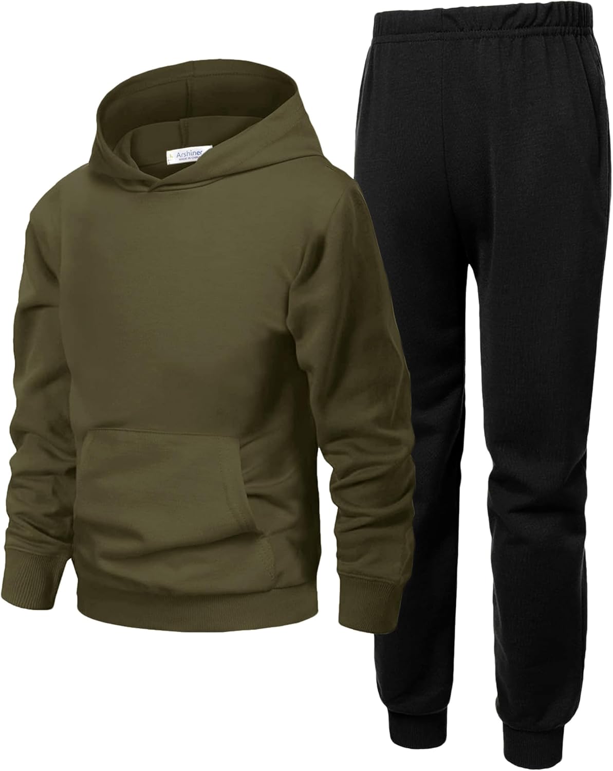 Arshiner 2 Piece Outfit Boys Pullover Hoodies Sweatshirt Set