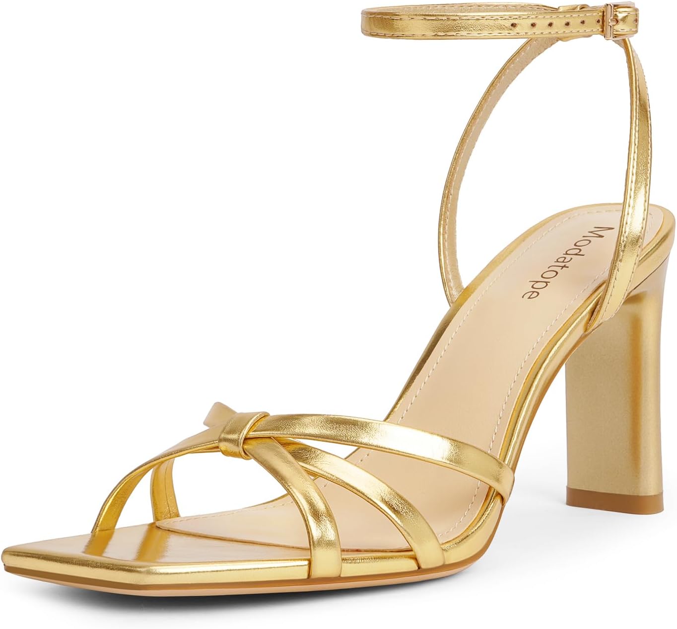 Modatope Womens Sandals Square Open Toe Chunky High Heels