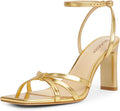 Modatope Womens Square Open Toe Chunky Heels - Comfortable Strappy