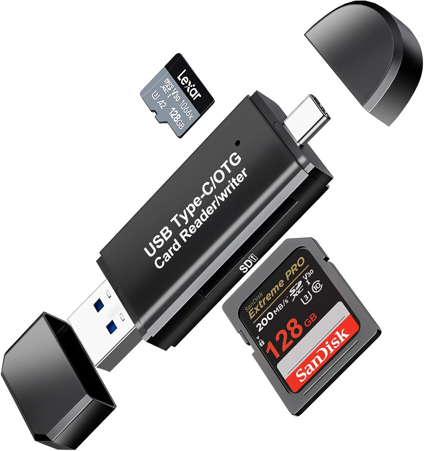 Herfair Dual Slot SD Card Reader: Instant Memory Access
