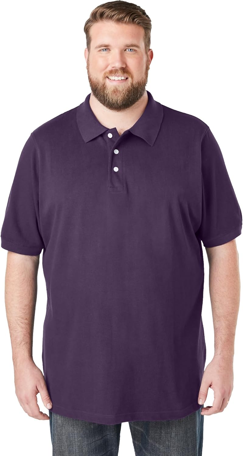 KingSize Men's Big & Tall Shrink-Less Classic Cotton Polo Shirt