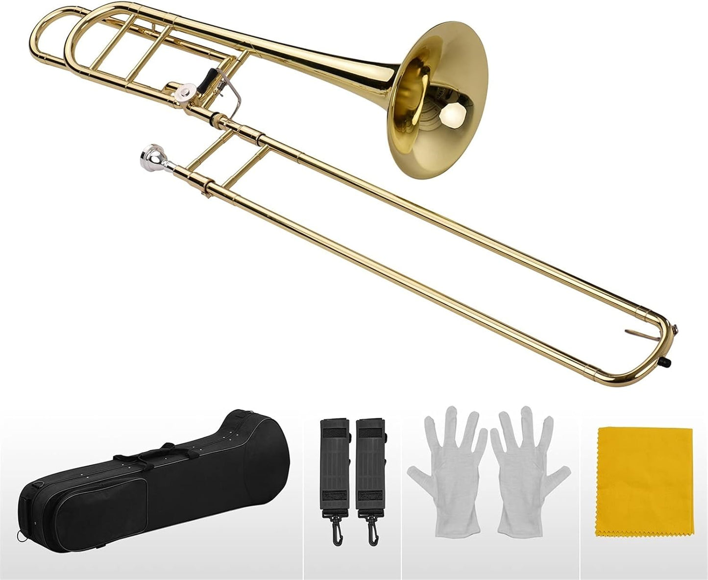 Beginner Bb Flat Tenor Slide Trombone with F Trigger Set