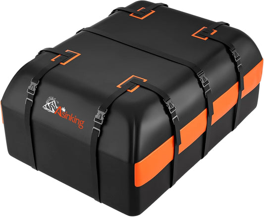 21 Cubic Feet Waterproof Car Roof Bag - Heavy Duty, All Vehicles, Anti-Slip Mat