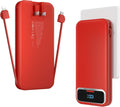 12000mAh Lightweight Portable Charger Power Bank with Built-in Cables