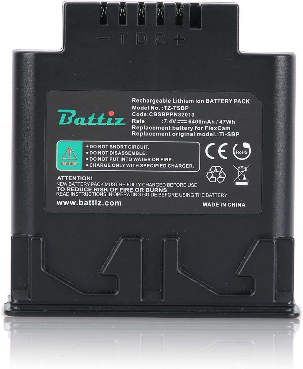 Replacement Rechargeable Lithium-Ion Battery for FLUKE TIR Series