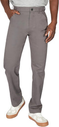 Plaid&Plain Men's Khaki Pants Stretchy Straight Fit (Style R39P)