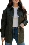 Quilted Jackets for Women Lightweight Button Down Puffer Jacket - Cozy
