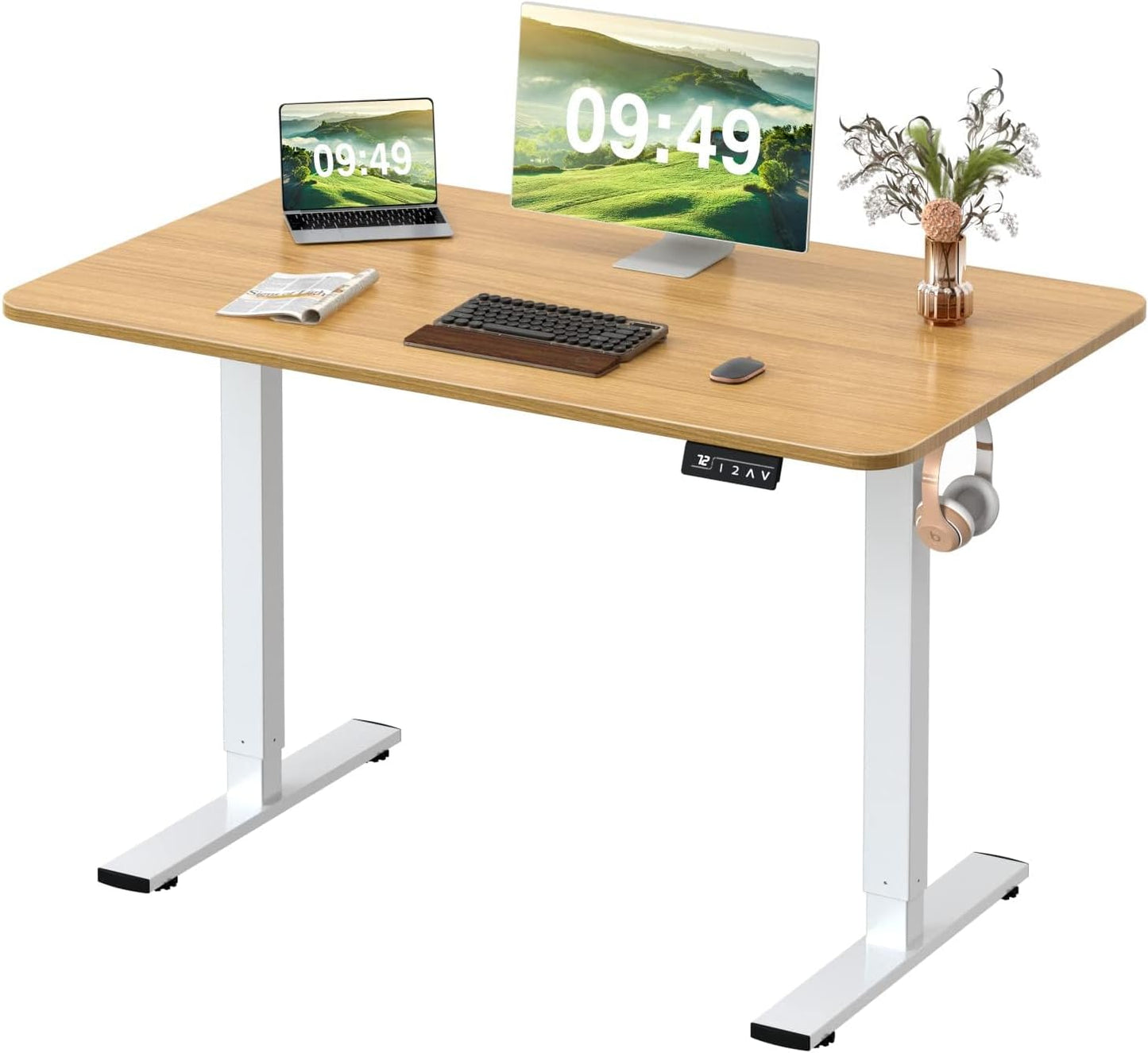 Furmax Electric Height Adjustable Standing Desk for Home Office