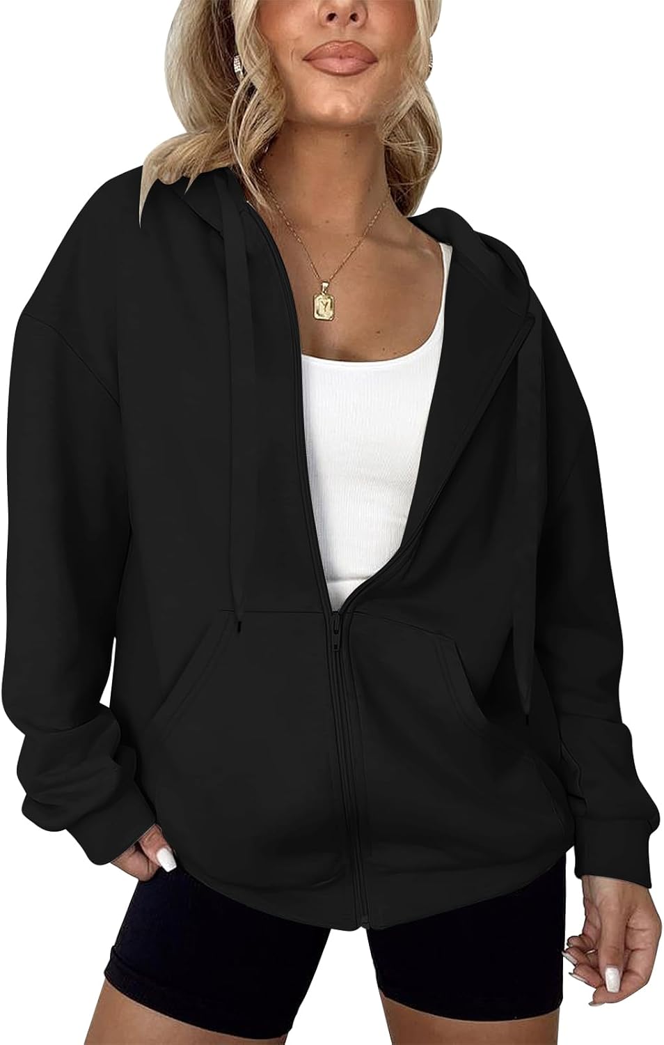 Cozy & Stylish Oversized Hoodie with Full Zip-Up - LYHIPSS