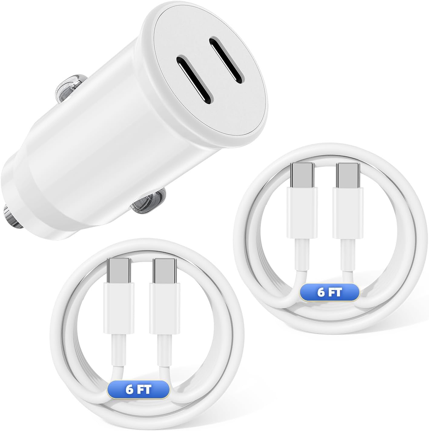 Fast Charge On-the-Go: Cabepow 40W Dual Port USB C Car Charger