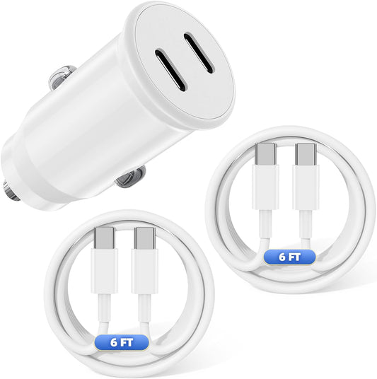 Fast Charge On-the-Go: Cabepow 40W Dual Port USB C Car Charger