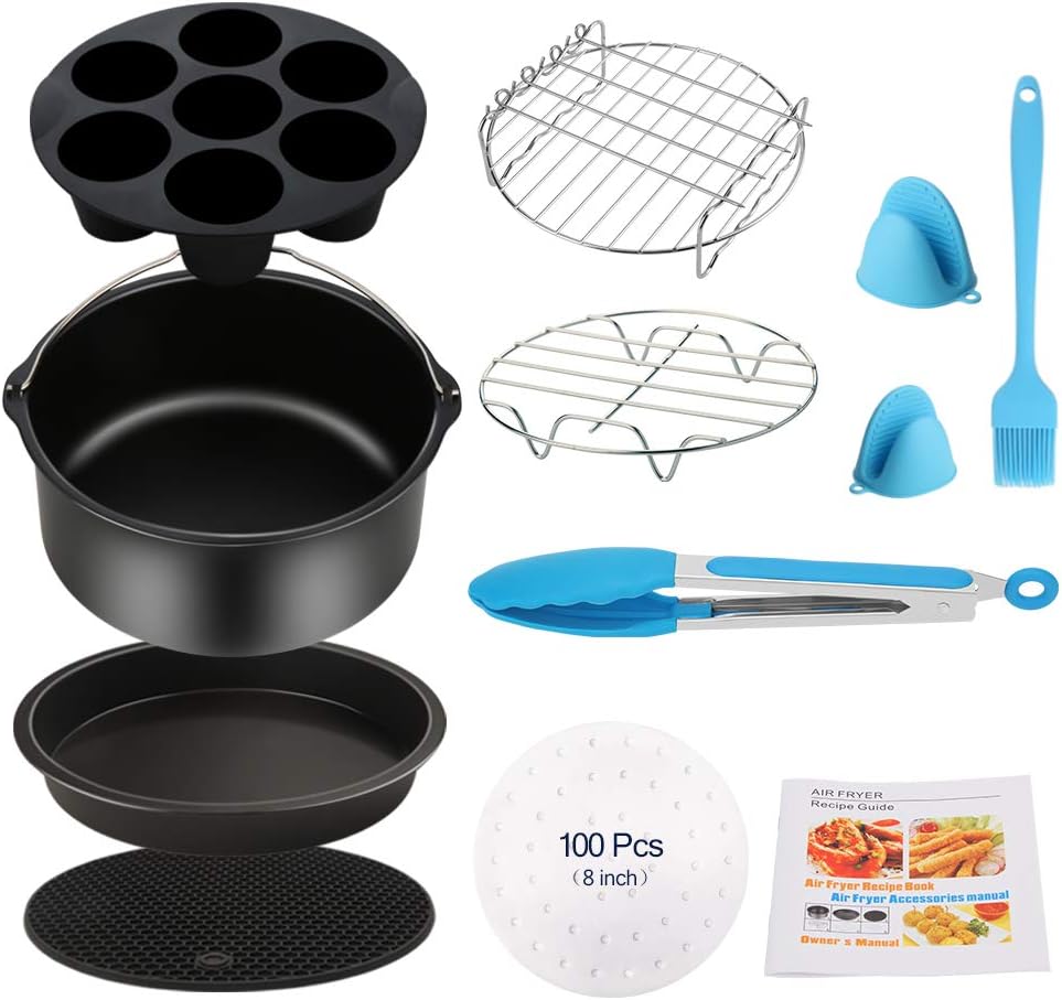 11PCS Air Fryer Accessories | Cake & Pizza Pan Set