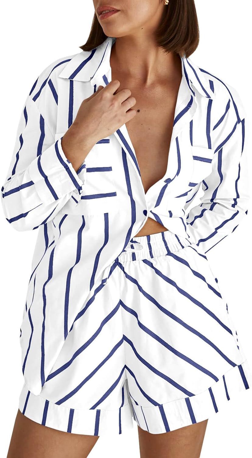 Tankaneo Womens Striped 2 Piece Outfits for Stylish Comfort