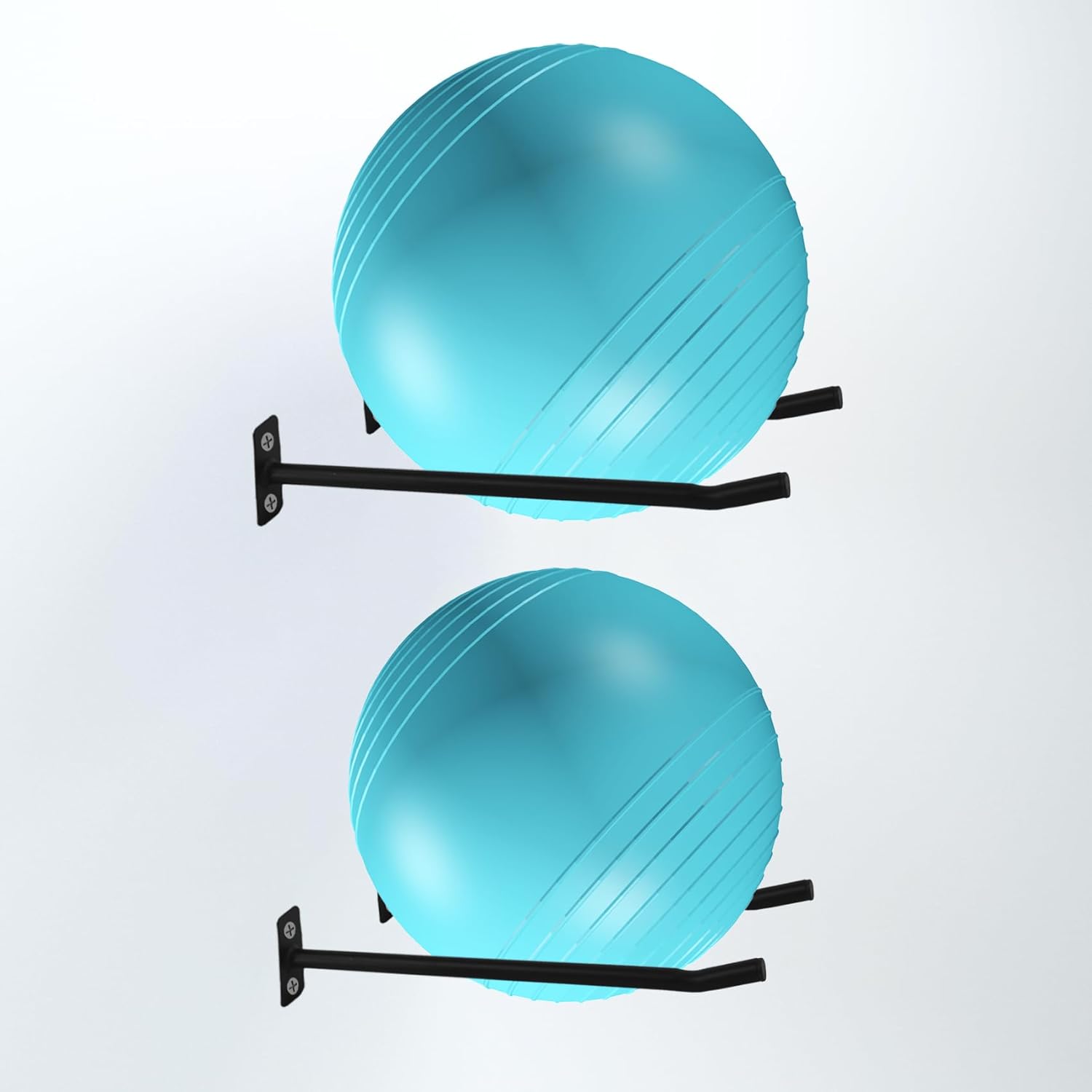 Space-Saving Yoga Ball Wall Rack