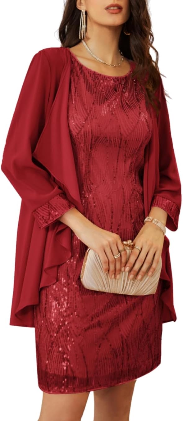 GRACE KARIN Women's Sequin Dress for Wedding Guests & Moms