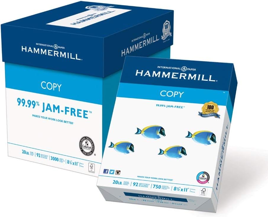 Hammermill Printer Paper - 20 lb Copy Paper, 3000 Sheets