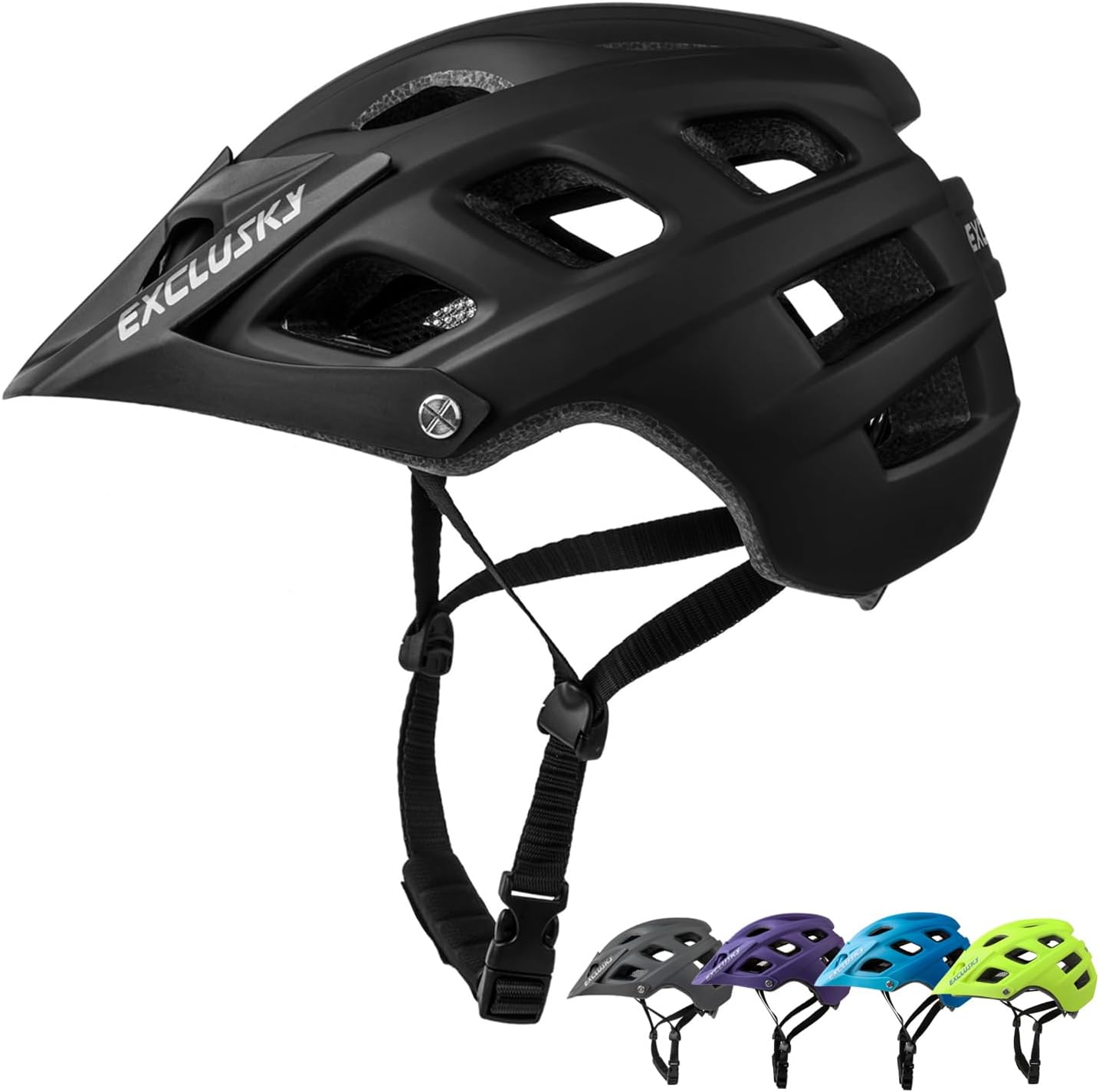 Lightweight Mountain Bike Helmet for Adults with Visor and Fit
