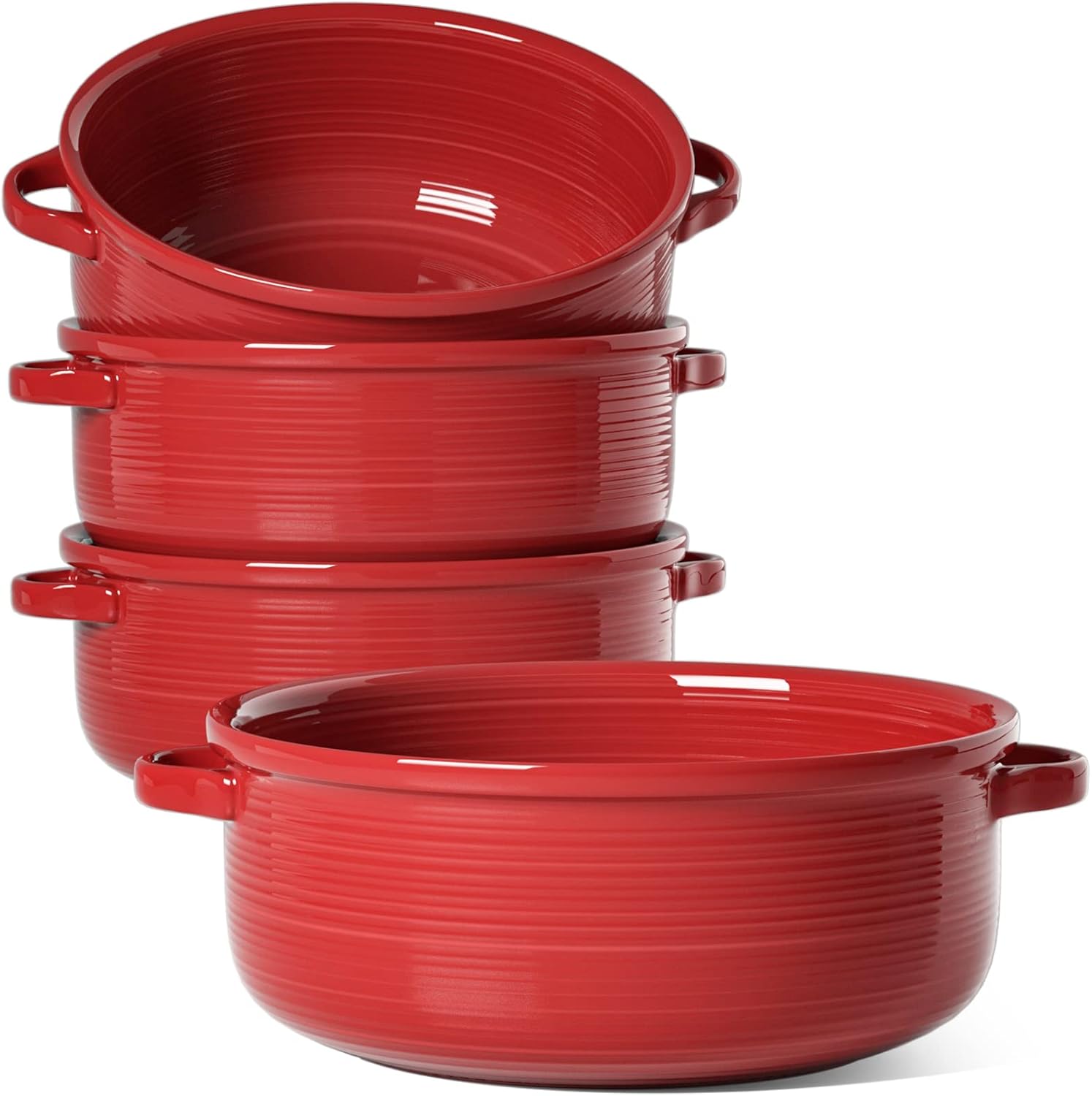 LE TAUCI 22 oz Soup Bowls with Handles - Perfect for Meals