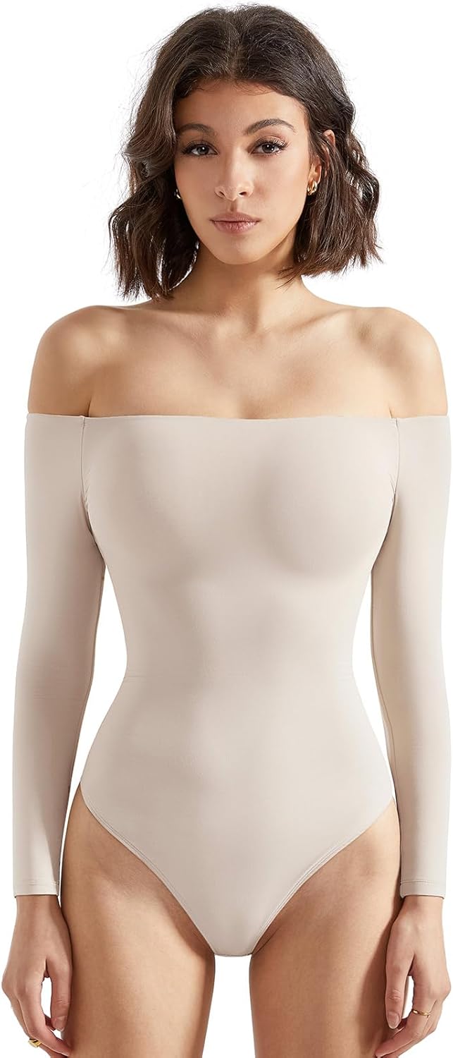SUUKSESS Women Off the Shoulder Long Sleeve Bodysuit Review
