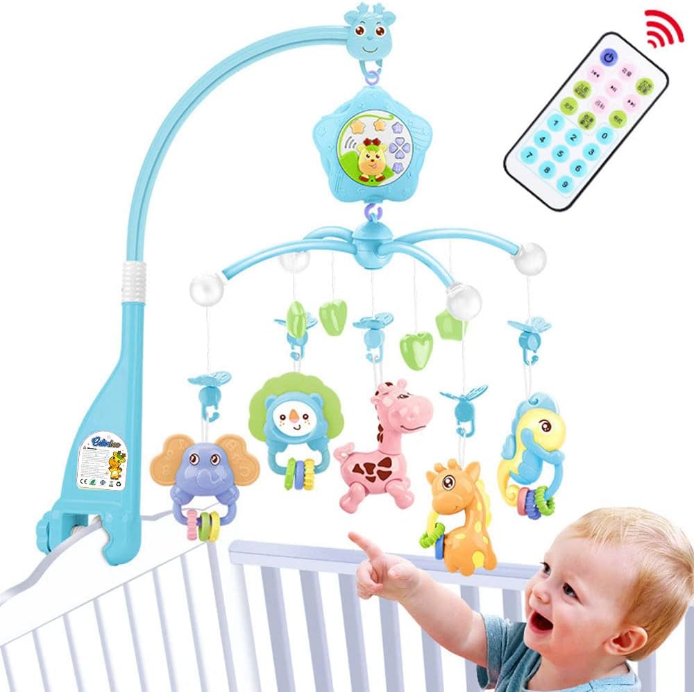 Baby Mobile for Crib with Music, Lights, and Remote Control