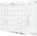 Glass Dry Erase Board Calendar 47 x 35 in - Frameless Magnetic Monthly