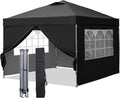 10x10ft Pop Up Canopy Tent with Sidewalls - Easy Setup Outdoor Gazebo